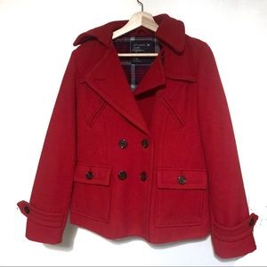 American Eagle Women’s Medium Red Peacoat Jacket